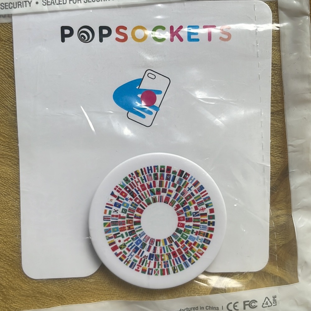 2/$12 🌼BN pop socket world flags